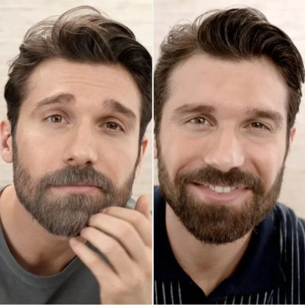 Just For Men Mustache & Beard Brush-In Color Gel M-25 Light Brown 3Pk